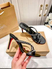 Christian Louboutin Tatoosh Spikes Heels For Women With Original Box And Carry Bag
