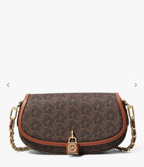Michael Kors Small Mila Cross Body Bag With OG Box & Dust Bag Coffee Brown 20236