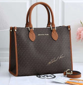 Michael Kors Signature Tote Bag With Dust Cover (10288 Coffee Brown)