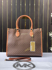 Michael Kors Signature Tote Bag With Dust Cover (10288 Coffee Brown)
