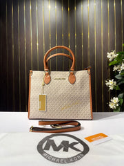 Michael Kors Signature Tote Bag With Dust Cover (10288 Beige Brown)