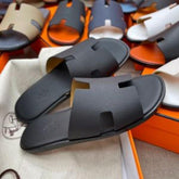 Hermes Izmir Premium All Black Sandal Mens