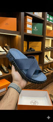 Hermes Electric Sandal in Navy Blue Bleu Marine With OG Box