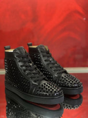 Christian Louboutin High Leather Sneaker Black Premium