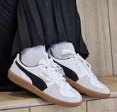 WMN Puma Palermo Leather White Vapor Grey Gum For Her