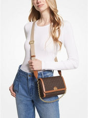 Michael Kors Freya Crossbody Bag With Dust Bag & Carry Bag 23013 Coffee Brown