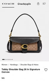 Coach Tabby 26 Black & Brown With OG Box & Dust Bag Black & Brown