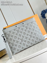 Louis Vuitton Pochette To Go Monogram Washed Leather Grey Clutch Bags Grey 14914 With OG Box & Dust Bag