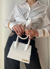 Jacquemus Le Chiquito Noeud Bag With OG Box Dust Bag & Extra Sling Belt (Ja02 - White)