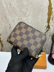 LOUIS VUITTON PREMIUM WALLET WITH BOX 88001 (BROWN CHECKS)