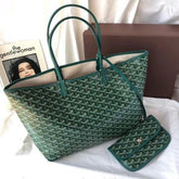 Goyard Saint Louis PM Tote Bag Green With A Detachable Pouch With Dust Cover