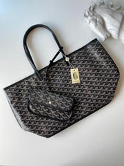Goyard Saint Louis PM Tote Bag Black With A Detachable Pouch With Dust Cover