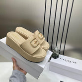 Coach Eloise Apricot Platform Slide Sandal With OG Box & Dust Bag 66227 Apricot