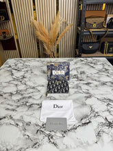 DIOR OBLIQUE ZIP WALLET WITH GOLD CD HARDWARE INCLUDES BOX AND DUST BAG (DXD002-BLACK)