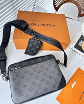 Louis Vuitton LV M45329 Virgil Abloh Trio Messenger Multi Crossbody Bag With OG Box & Dust Bag (Grey)