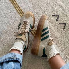 WMN adidas Originals Beige Gazelle Bold Sneakers