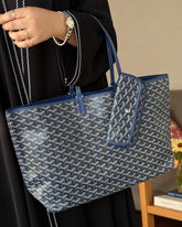 Goyard Saint Louis PM Tote Bag Dark Blue With A Detachable Pouch With Dust Cover