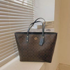 Coach Signature City Tote Bag With OG Red Box (55398 Apricot Brown)