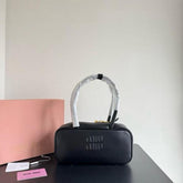 Miu Miu Beau Leather Black Top-Handle Bag With Dust Bag Black 5021