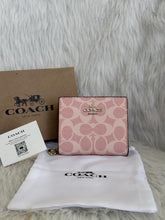 Louis Vuitton Monogram Compact Wallet with Pink Leather Trim (9983-1)