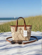 Coach Mini City Teri Toe Shoulder Bag In Signature Canvas Shell Print Gold Sand OG & Dust Bag 165