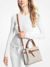 Michael Kors Emilia Beige Brown Handbag With Dust Cover 22311 Beige Brown