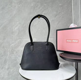 Miu Miu Embossed-Logo Medium Tote Bag With Dust Bag (3005 Black)