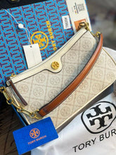 Tory Burch T Monogram Jacquard Top Handle Sling Bag With OG Box Dust Cover White