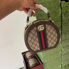 Gucci Ophidia GG Supreme Round Bag With OG Box 602002)