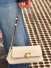 Coach Small Jet Shoulder Bag With OG Box Dust Cover & Carry Bag White C038
