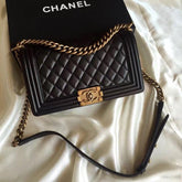Chanel LeBoy Large Shoulder Bag With Original Box