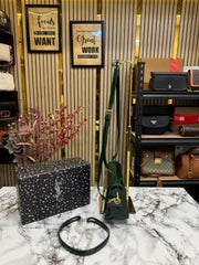 Yves Saint Laurent Le Hobo Shoulder Bag With Box And Dust Bag (2428-1 Green)
