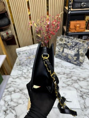 CHRISTIAN DIOR SIGNATURE HOBO SHOULDER BAG WITH OG BOX AND DUST BAG INCLUDING CARRY BAG (FULL BLACK) (Copy)