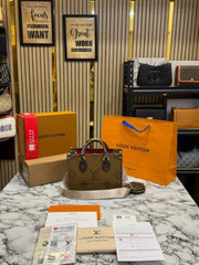 Louis Vuitton Onthego Pm With Double OG Box And Dust Bag Including Carry Bag (Brown)