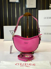 Guess sarita top zipper shoulder bag with OG box(222-pink)