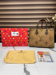 Louis Vuitton On The Go Medium Tote Bag With Box Dust bag Bill 5815