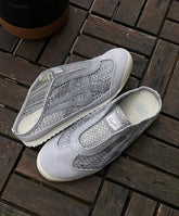 Onitsuka Tiger Mexico 66 Sabot mules in pure silver