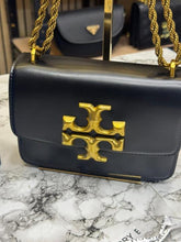 Tory Burch Eleanor Logo Emblem Shoulder Bag With Box And Dust Bag (Black-TR919)