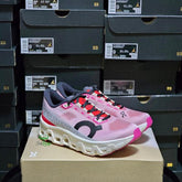 On Cloud monster Hyper running shoes in a red cream