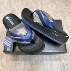 Skechers Hyper Burst Simplex Premium Slides NAVY BLACK