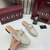 Gucci GG Prince Twon Slides In Rossa GG leather for women with OG Box & Carry Bag Beige 886 1C