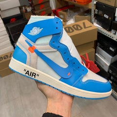 Nike Jordan retro 1 X off white UNC Blue