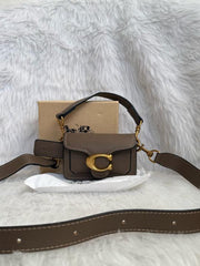 Coach Tabby 12 Brown Monogram Mini With Original Box (6806 Black Brown)