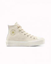 Converse Taylor All Star Lift Platform Glam Leather Light Dune