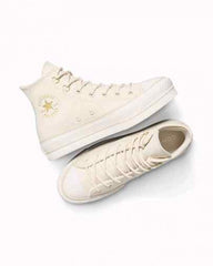 Converse Taylor All Star Lift Platform Glam Leather Light Dune
