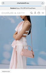 Charles keith sabine knotted handle trapeze bag without box 6042