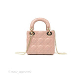 Lady Dior signature matt small bag with OG box 18 Cm