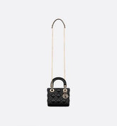 Lady dior signature matt small bag with OG box 18 Cm(matt black)
