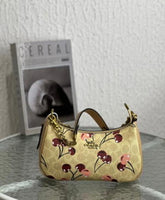 Coach Teri Shoulder Bag Signature Canvas Cherry Print Flower Rice With OG Box Dust Cover Carry Bag 88075