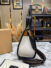 Coach Field Signature Tote Bag In Color Block With OG Box And Dust Bag C05